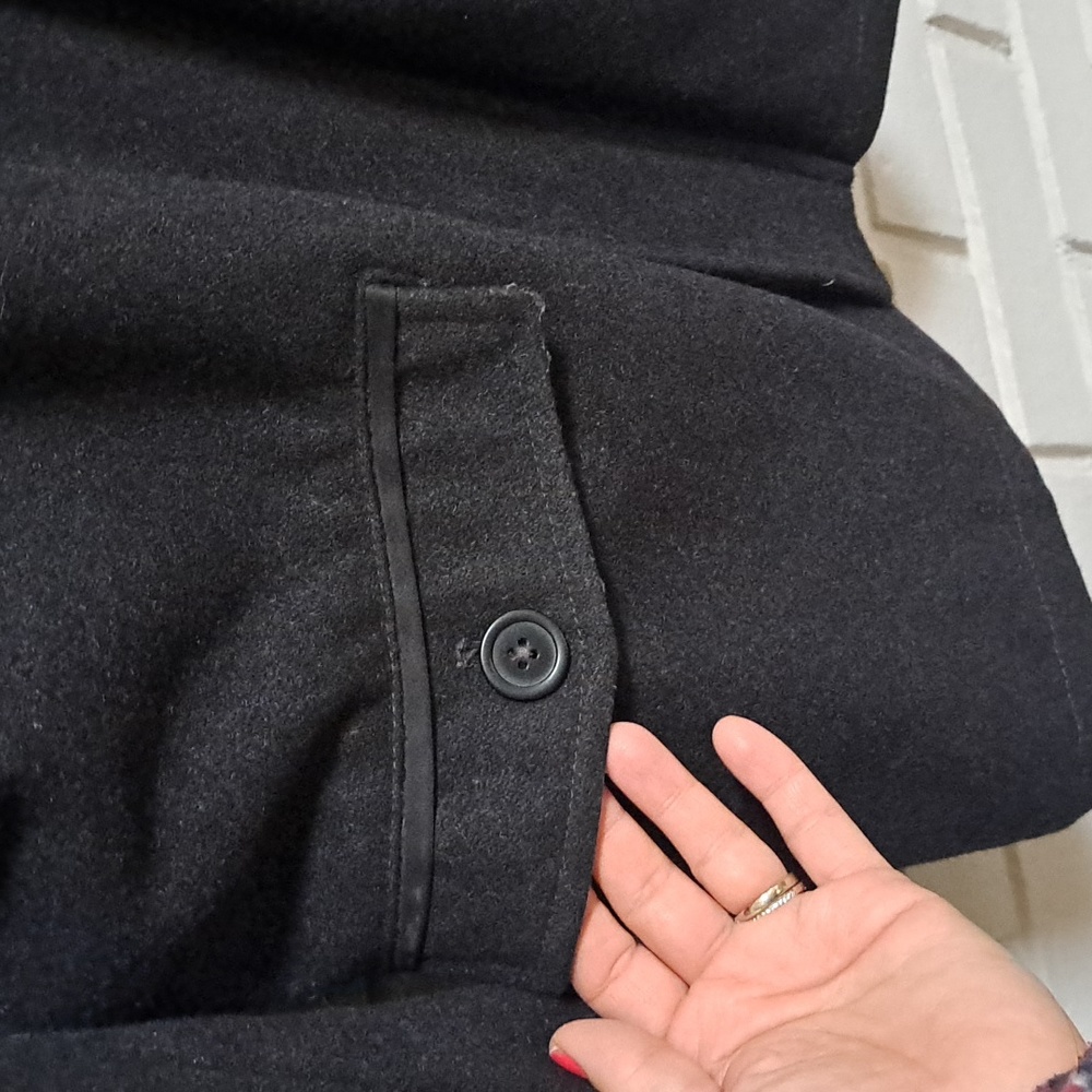 Stanley Adam's Dark Gray Wool Blend Hooded Business/Casual Coat. Size Small - Picture 5 of 11